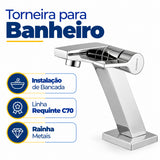 Torneira para Banheiro de Bancada Requinte C70 Rainha Metais