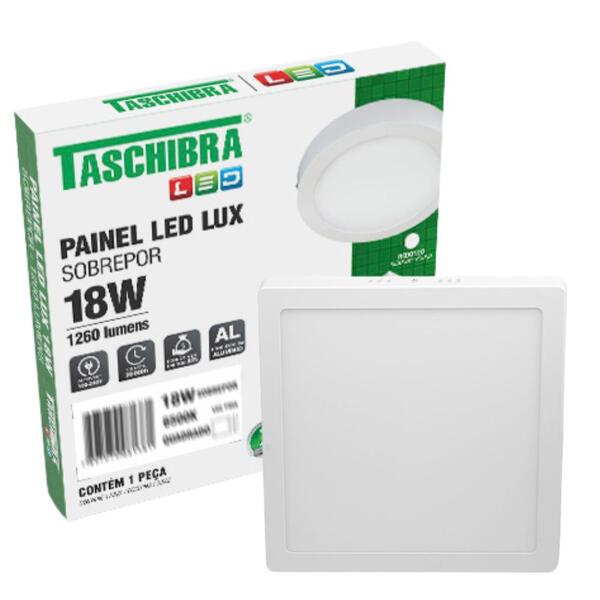 Painel Led 18w Quadrado Sob 6500k Taschibra - Thony Ferragem
